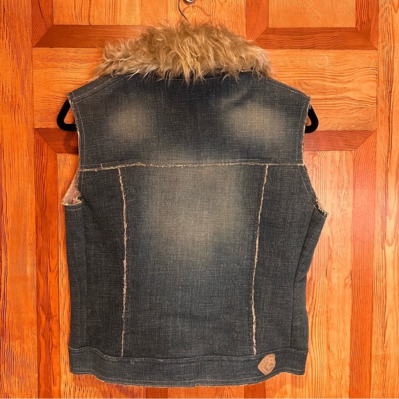 Groggy faux fur jean vest - Picture 4 of 6